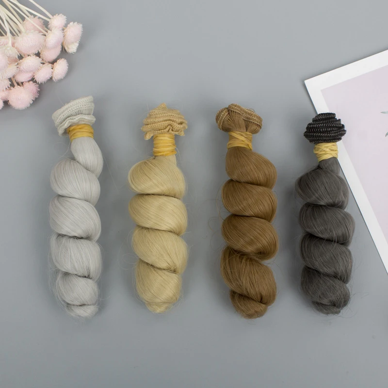 

15x100cm DIY For BJD Dolls Wig High Temperature Curly Wig 1/3 1/4 1/6 BJD Doll Hair Muti Color Dolls Wigs Doll Accessories DIY