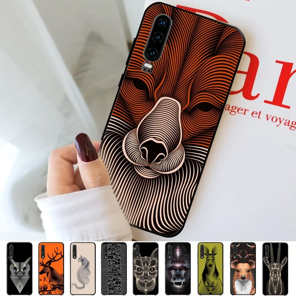 

Cute Animal Deer Phone Case For Huawei P 8 9 10 20 30 40 50 Pro Lite Psmart Honor 10 lite 70 Mate 20lite