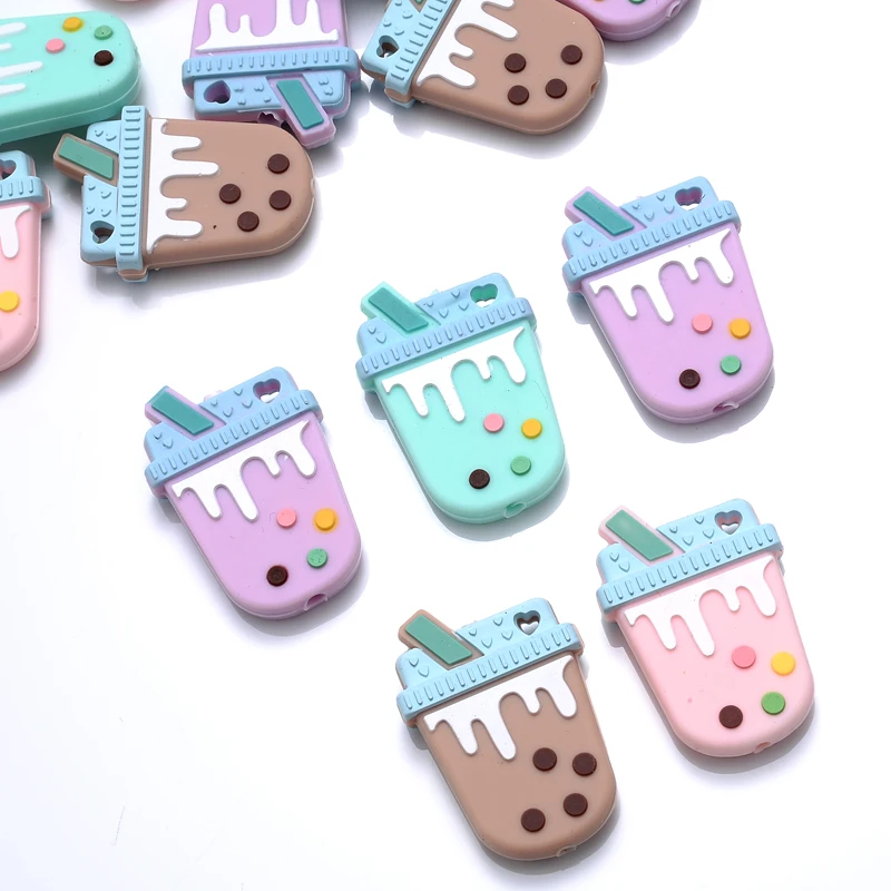 

Силиконовые бусины в форме мороженого, 10 шт./лот