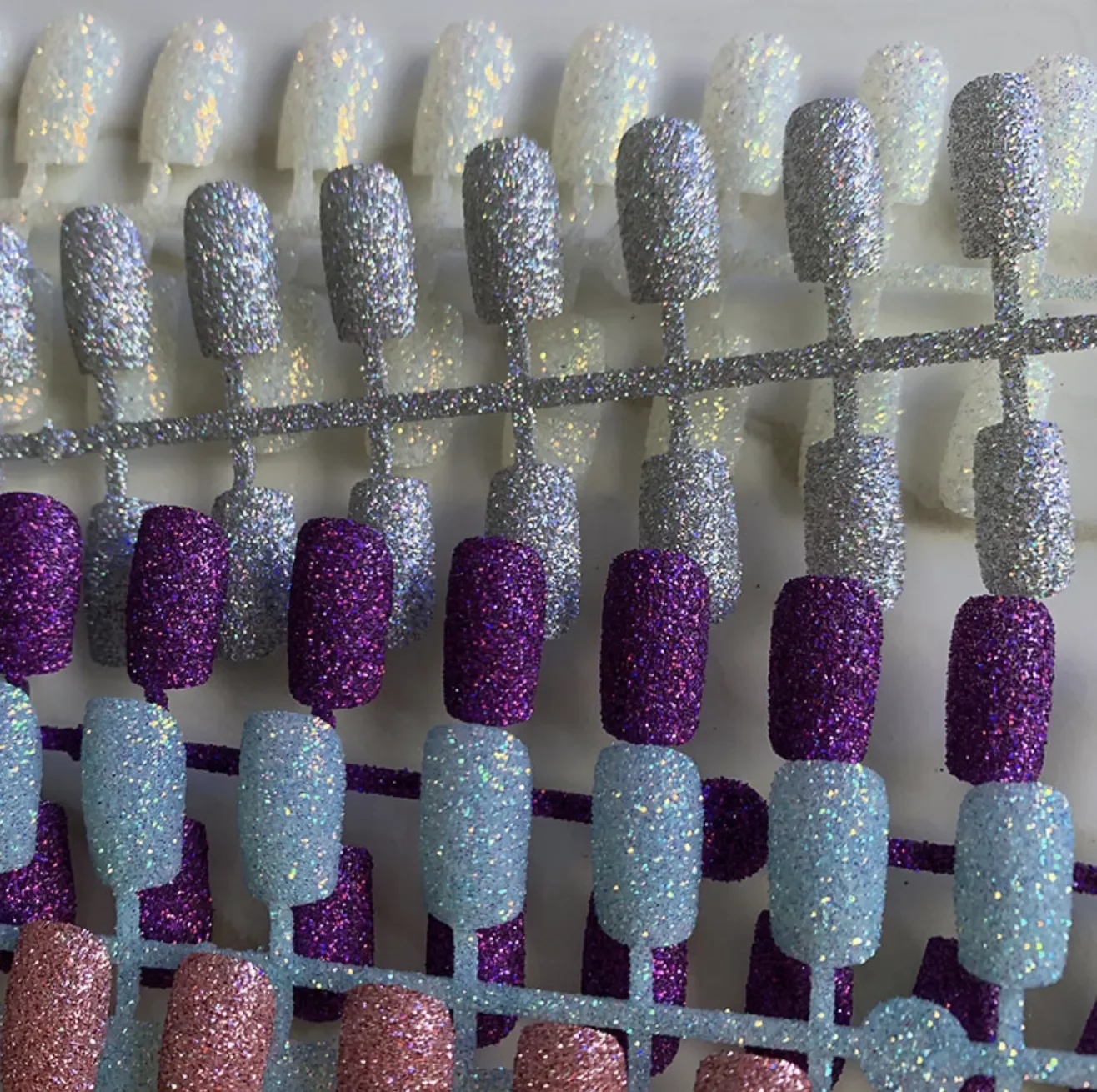 

Outlet BlingBling Coffin Nails Girl Ballet Finished Nail Art Solid Color Square Glitter Nail Fake Nails False Nails Tips