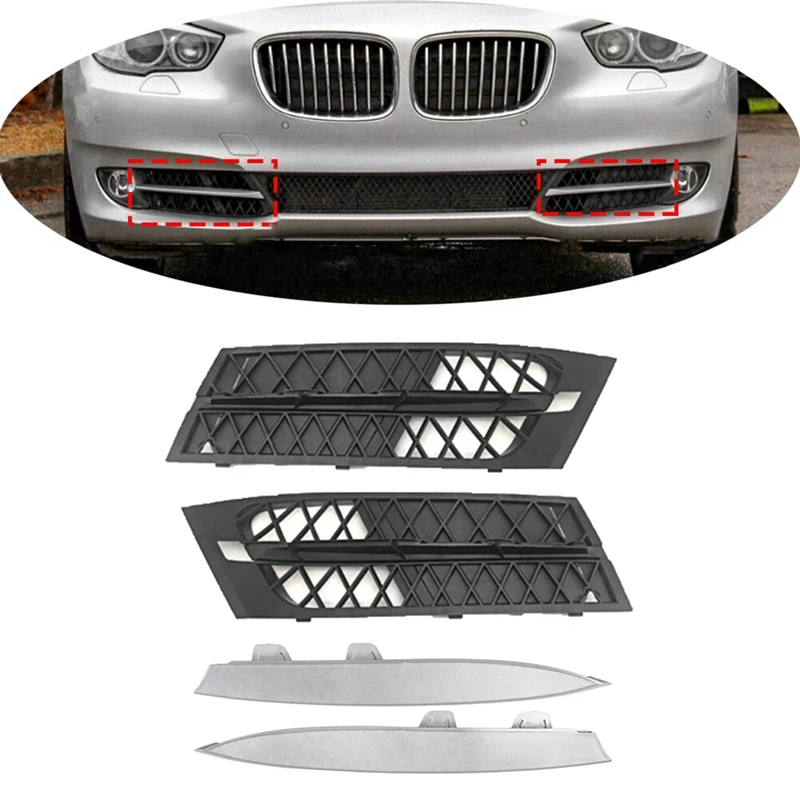 

Car Front Bumper Closed Outer Grille Component For BMW 5' F07 GT 535I GT 550I GT 2010-2013 51117200736 51117172370 Right
