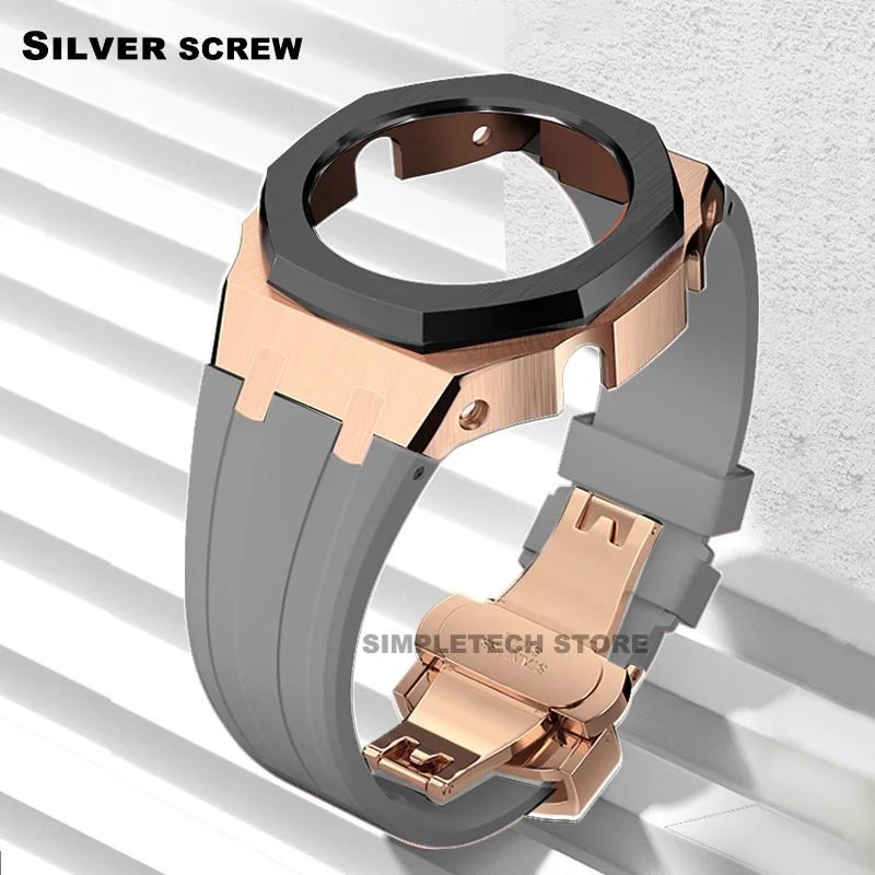 Luxury Casioak GMAS2100 Mod Kit Gen4 Stainless Steel Strap Case Modified Watch Case Bezel For G-Shock GMA-S2100 Replacement