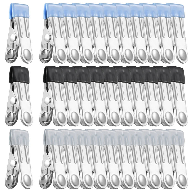 

30 Pcs Stainless Steel Clothes Pegs Hanging Pins Laundry Windproof Clips
