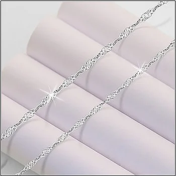 Ювелирные изделия из Южной Кореи женская цепочка с волнами воды медное