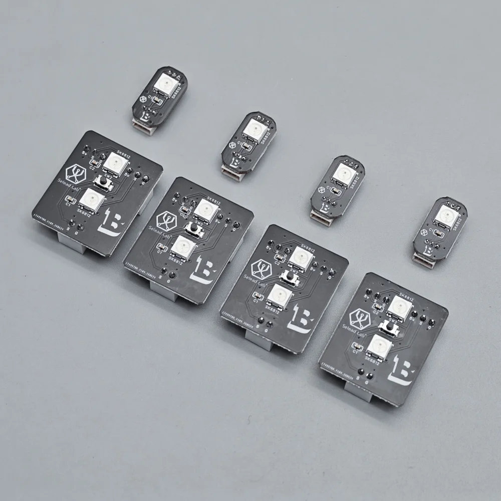 Фото Плата RGB LED-подсветки Seleadlab QuattroBox V2 Upgrade PCB с кнопками для замены оригинальных неопиксовых кнопок, запчасти для 3D-принтеров MMU №4