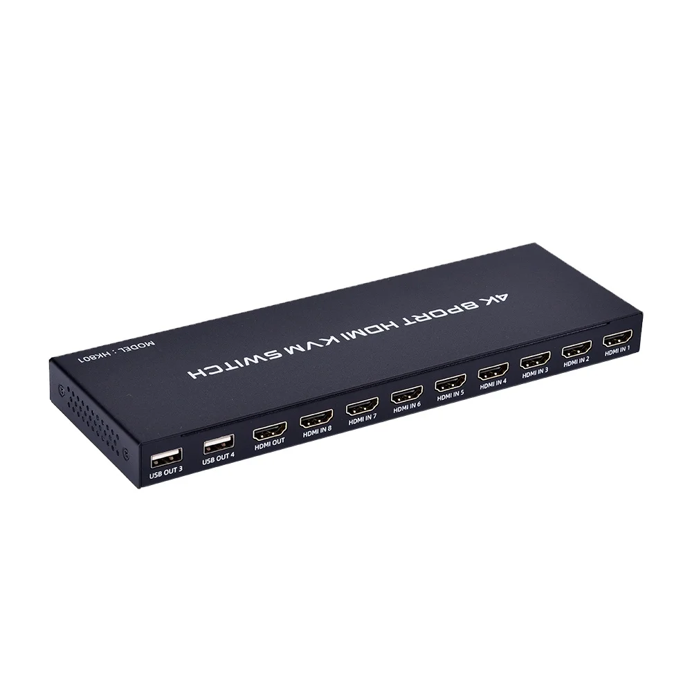 FJ-HK801 8-портовый HDMI Kvm HD-переключатель 4k руководство 3840*2160/30 Гц пластиковый корпус с