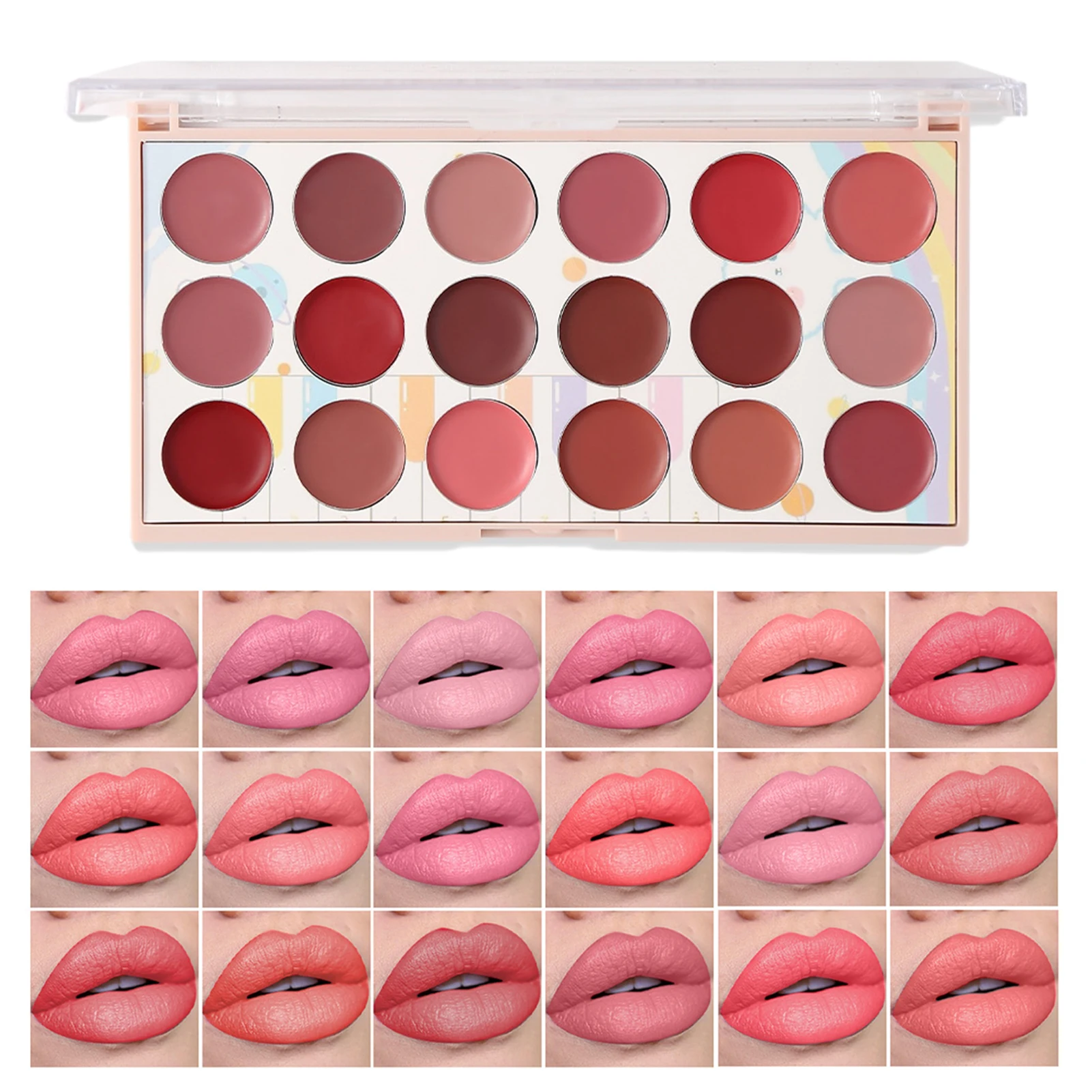 

Long-Lasting Matte 18-color Lipstick Set Velvet Lip Stick Non-stick Lip Gloss Long Lasting Waterproof Sexy Red Lipstick