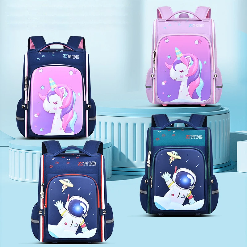 Children's Backpacks School Bags for Girls Boys Cartoon Cute Astronaute Schoolbags Kids Kawaii Book Bag Unicorn Backpack Mochila