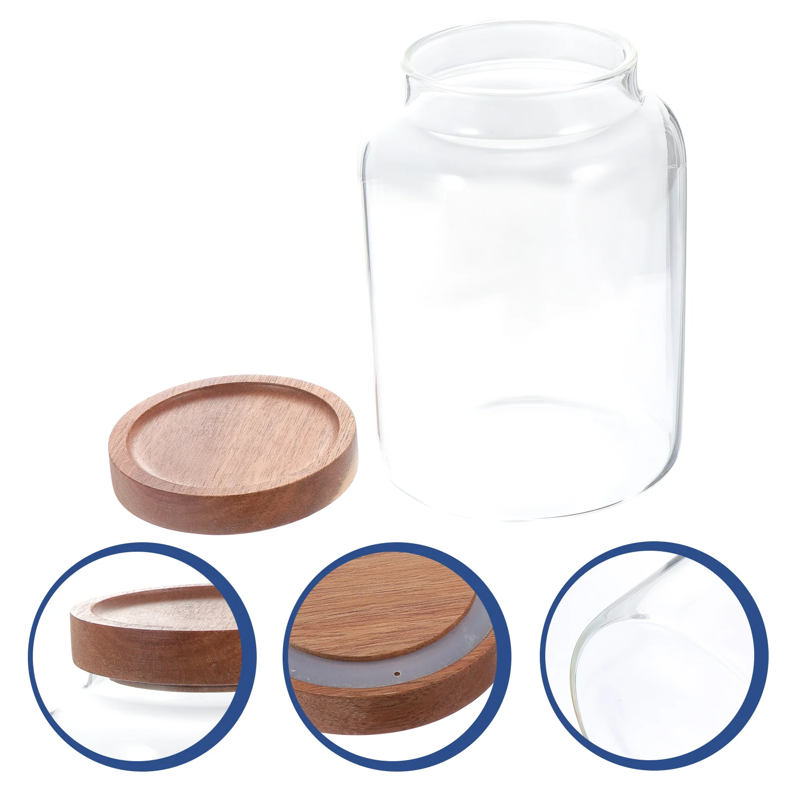 

1pc Multipurpose Glass Storage Jar Sealed Storage Jar Tea Holder (Transparent)