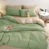 minimalist bedding set double sheet pillow cover minimalist green purple