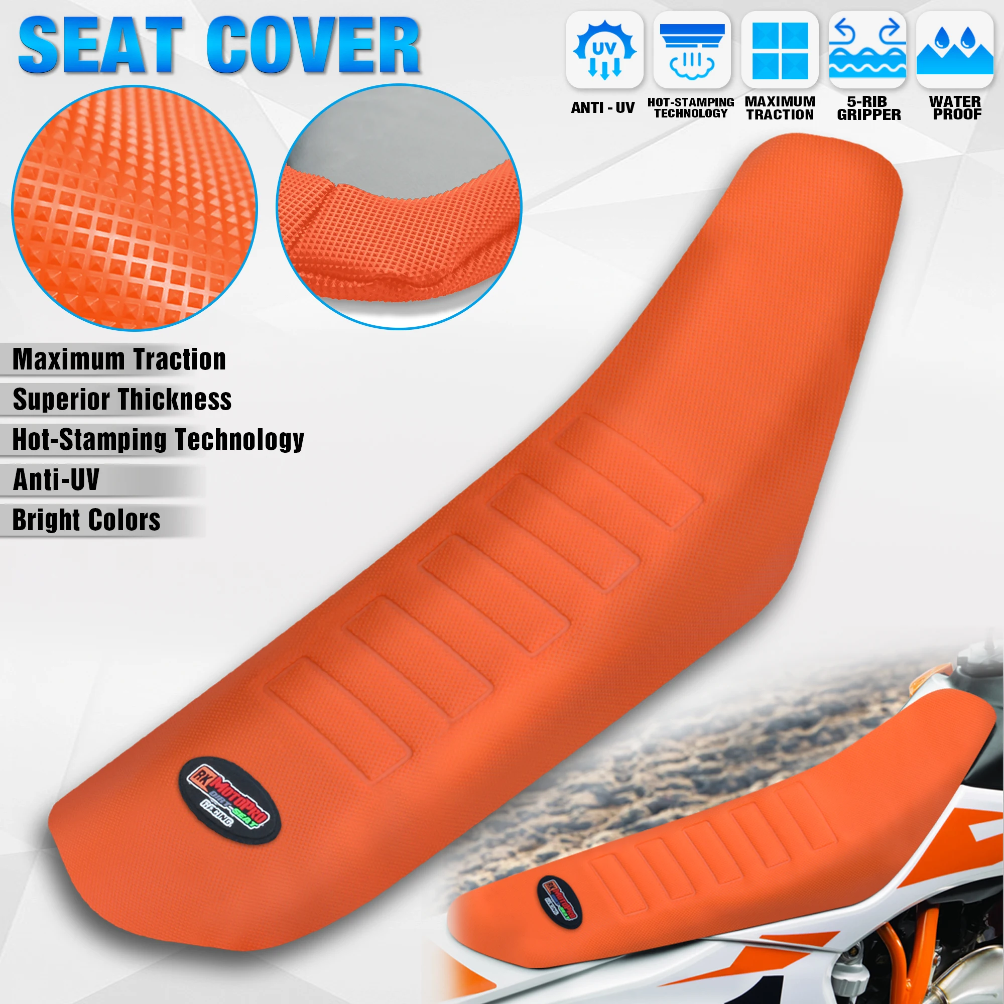 Motorcycle Seat Cushion Waterproof  Cover For  KTM Husqvarna YAMAHA KAWASAKI SUZUKI HONDA SXF KXF CRF YZF WR TC TE Dirt Bike