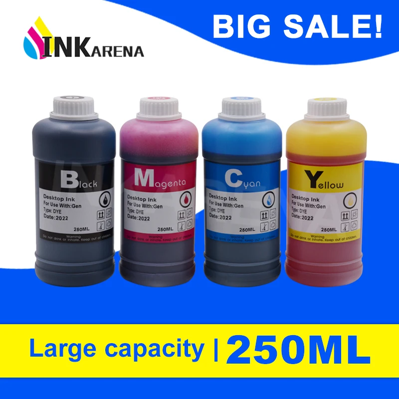 

250ML Black ink Dye Ink Refill Kit For Canon HP Epson Universal ink printer For HP 301 302 304 305 652 364 Ink cartridge Printer
