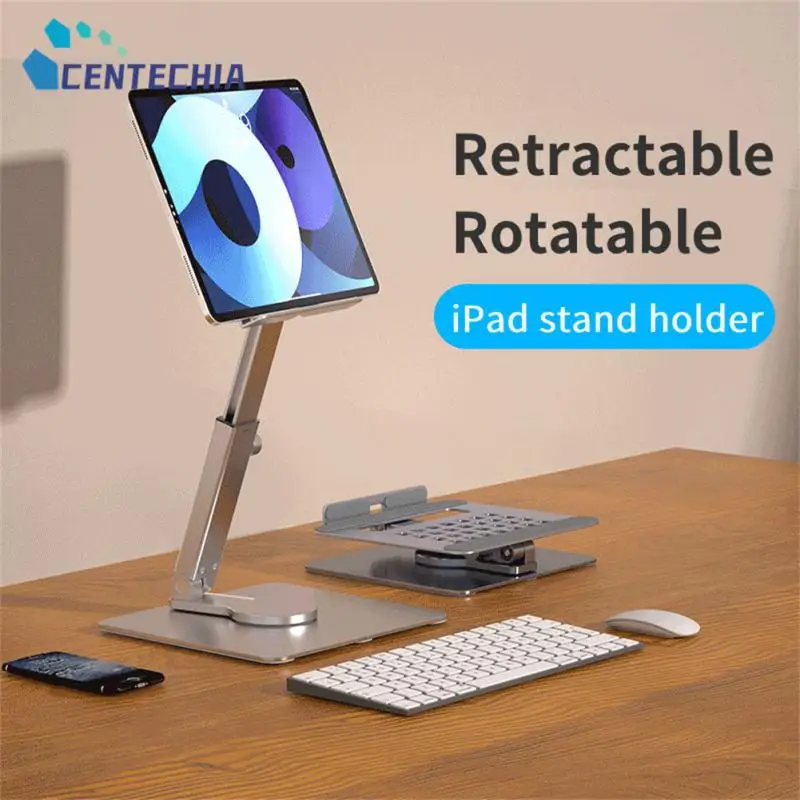 

360 Degrees Turntable Riser Bracket Foldable Tablet Holder Rotating Notebook Stand Base For Iphone Phone Accessories Adjustable