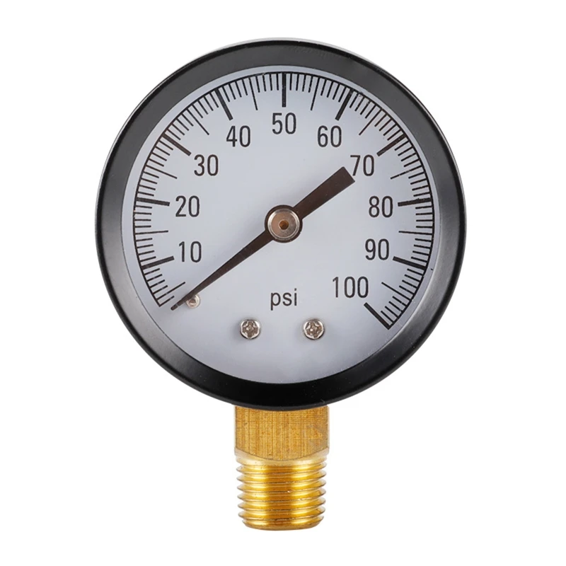 

Portable Pressure Gauge 1/4-inch Thread Brass Pressure Meter Air Pressure Gauge Dropship