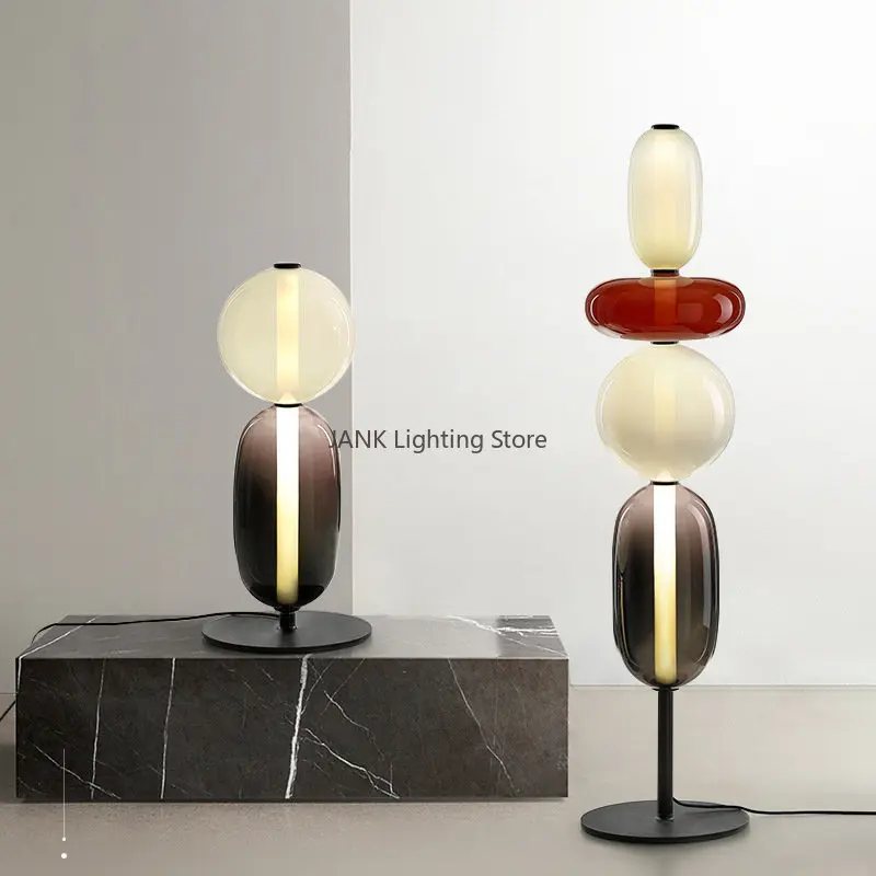 

Новый дизайн, цветная стеклянная настольная лампа Bomma для прикроватной столовой, выставочного зала, дома, светодиодный ing, стойка