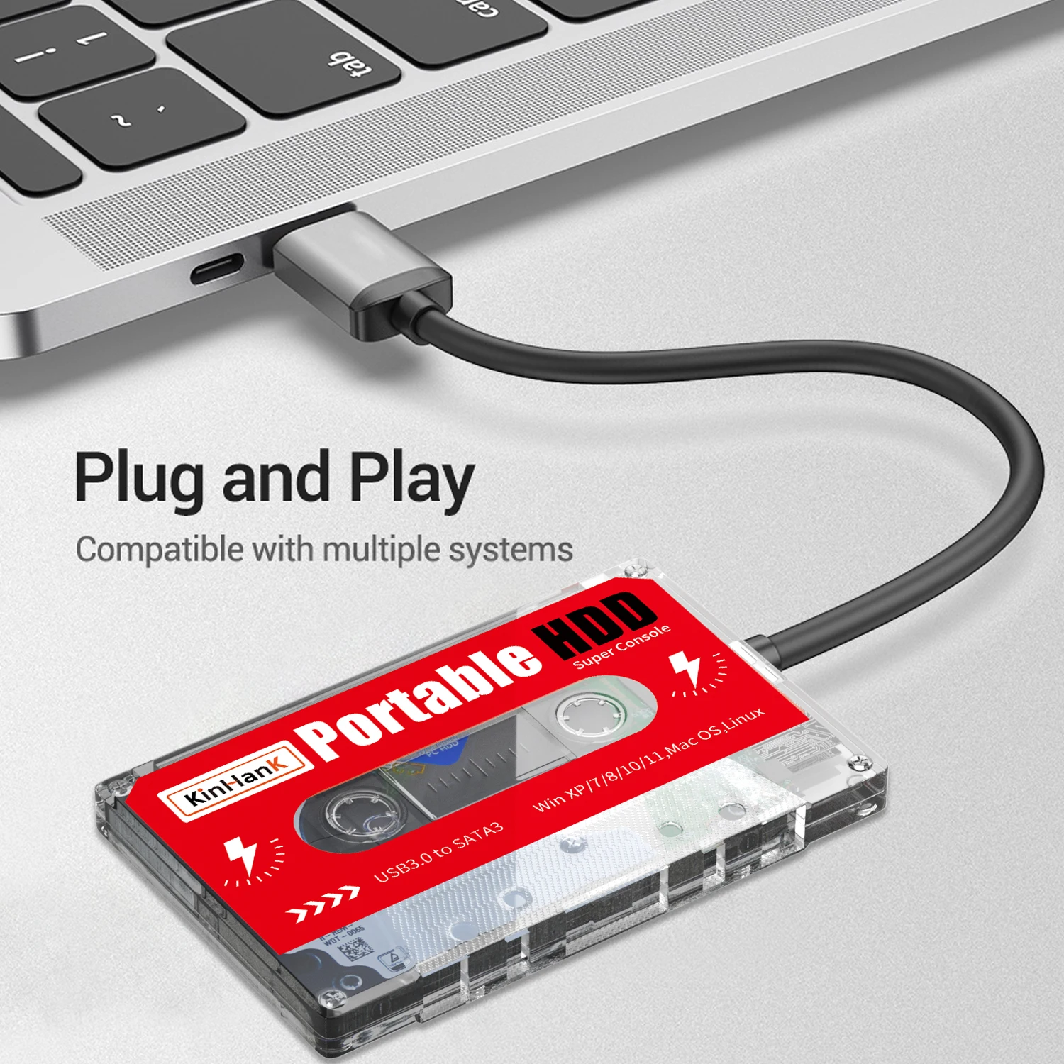 2T HDD Портативный внешний игровой жесткий диск подходит для супер консоли ПК Mini /X86