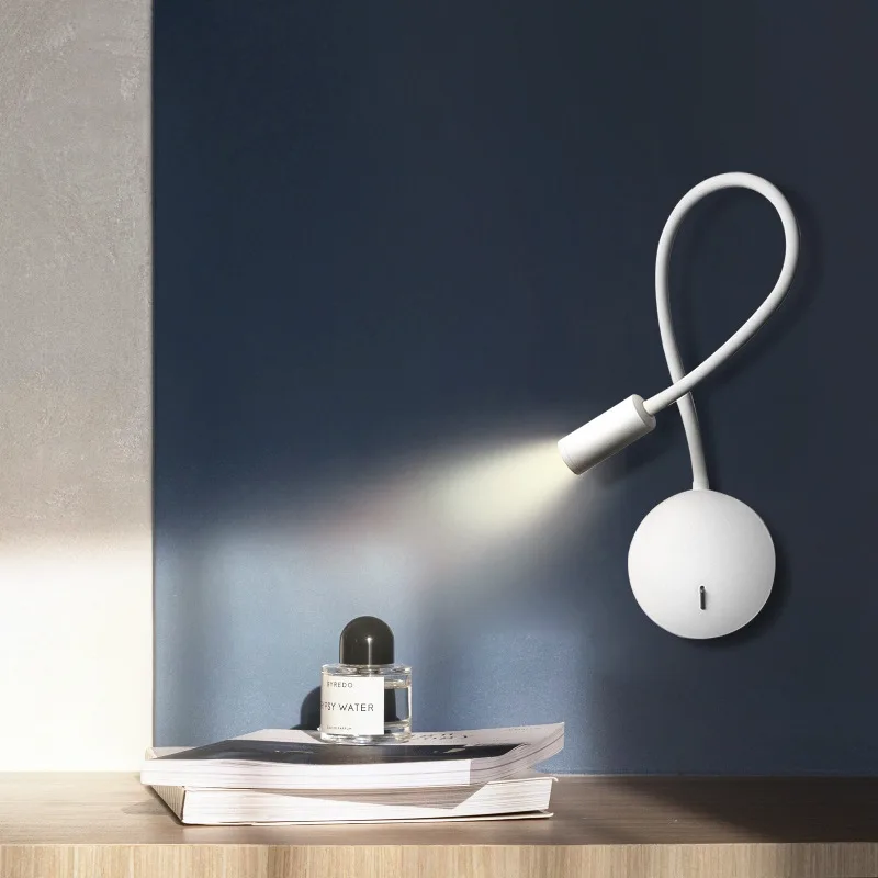 

Modern Creative Wall Lamp Reading Black White Bedside Retractable Lights Living Room Bedroom Stairway LED Wall Sconce Fixtures