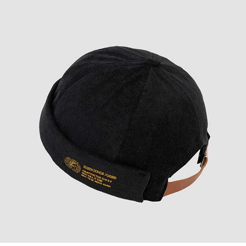 

Skullcap Men Hat Women Docker Cap Beanie Sailor Worker Hat Rolled Cuff Brimless Letter Labeling HipHop Casual Designer Bonnets