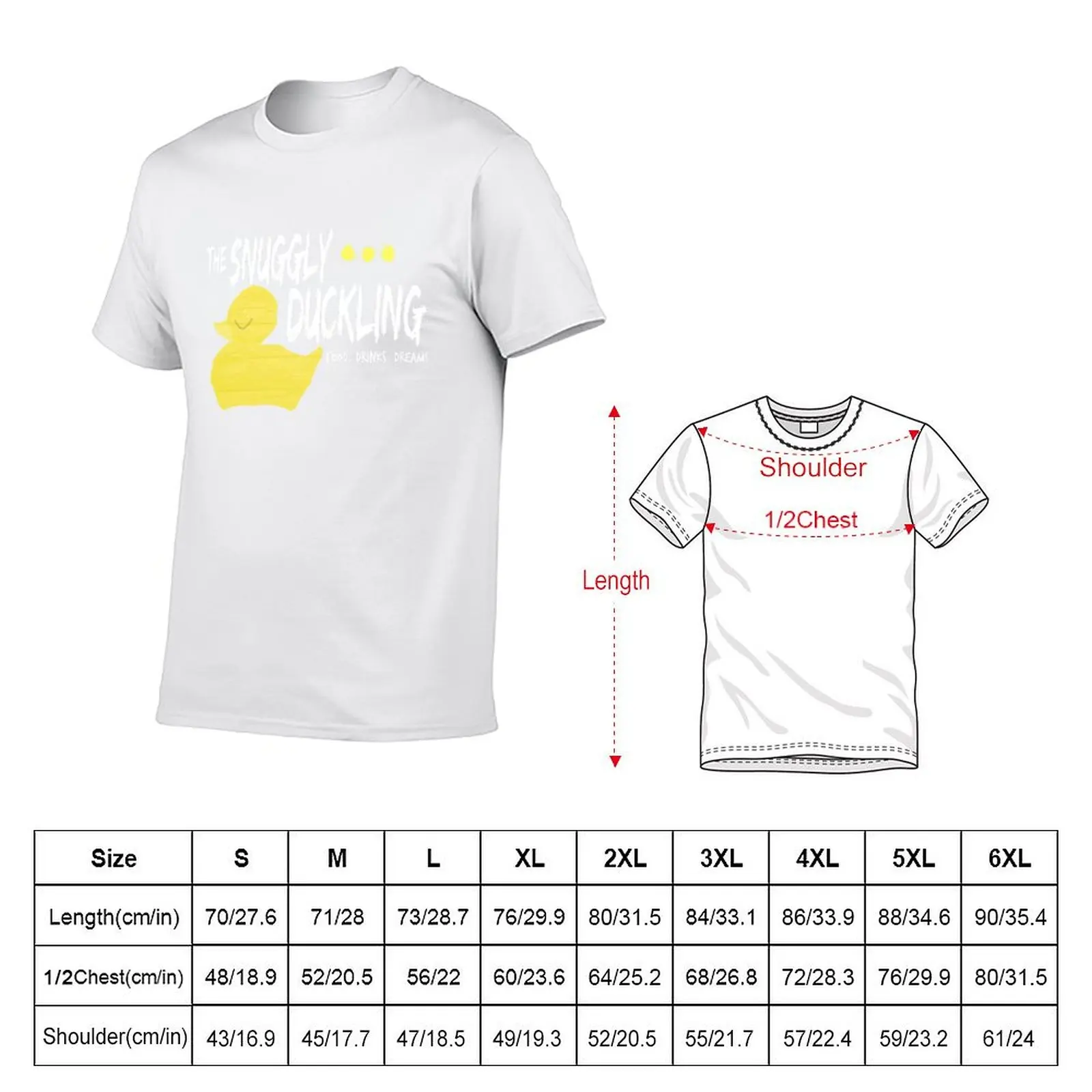 Фото Футболка Duckling Snuggly WHITE The - T-Shirt большого размера из мягкого хлопка №2