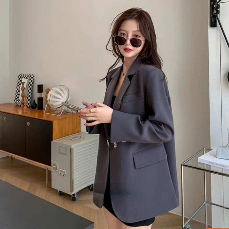 Роскошный брендовый Черный Серый Блейзер женская одежда дизайнерские куртки