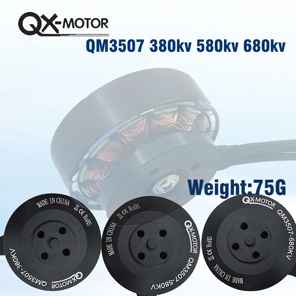 

QX-MOTOR QM3507 cw ccw Brushless Motor 380KV 580KV 680KV 3507 3508 for DIY RC Quadcopter Multi-Axis Drone Accessories