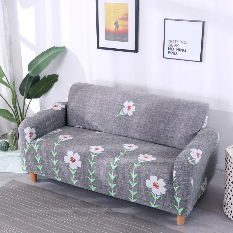 

Elastic sofa cover All-inclusive dustproof simple cotton solid color sofa cover