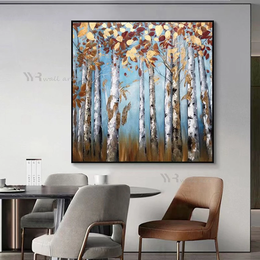 

Abstract Forest Image Decor Poster Handmade Oil Painting on Canvas Wall Art Mural Living Room Bedroom Restaurant Hanging Picture