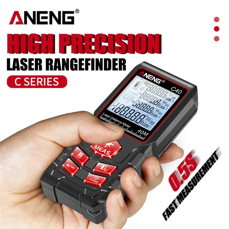 

ANENG Laser Distance Meter 60M 80M 100M Infrared Rangefinder Trena Laser Tape Range Finder Build Measure Device Ruler Test Tool