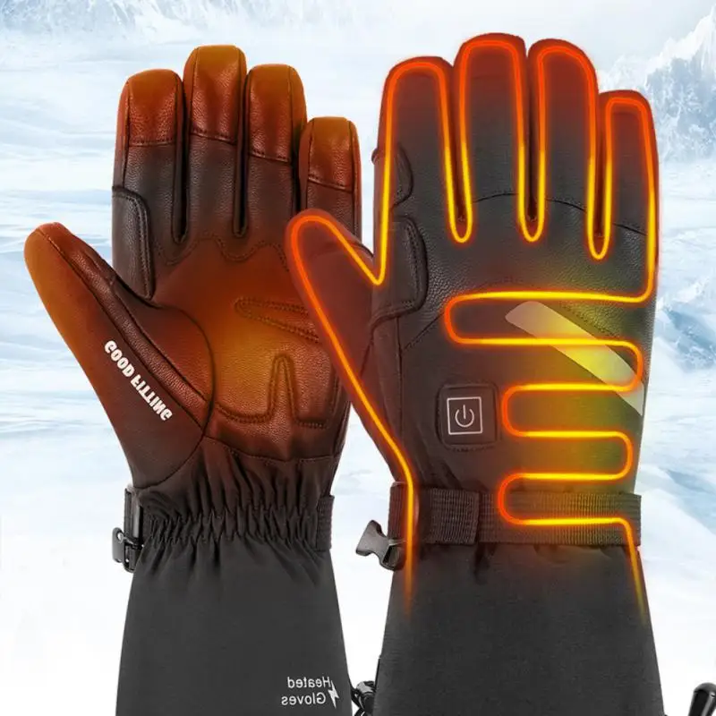 

Waterproof Warm Gloves Winter Protection Motorcycle Heating Gloves Adjustable Mitts Touch Screen Gloves Outdoor Skiing