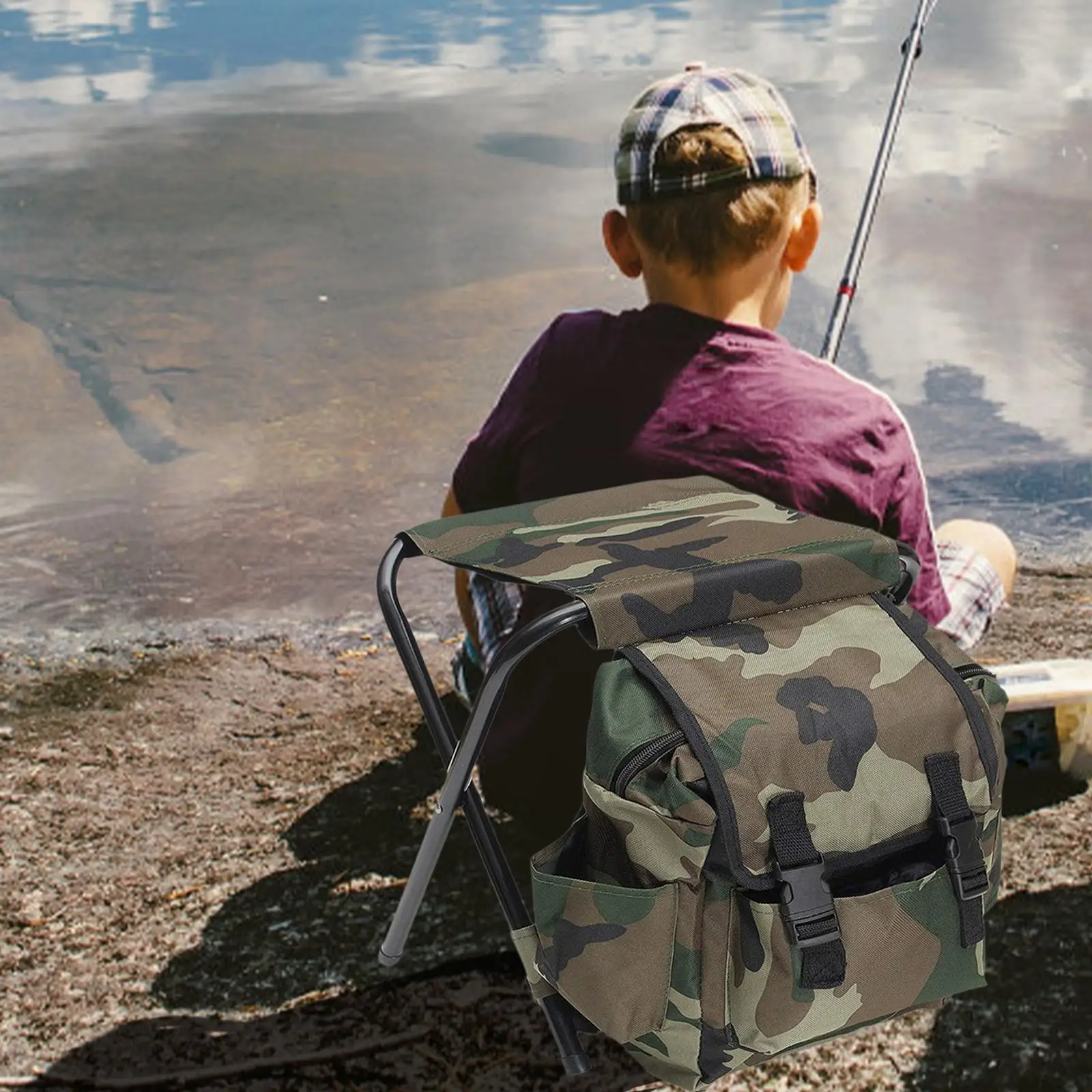 Стул для рыбалки с сумкой легкий многофункциональный компактный складной стул
