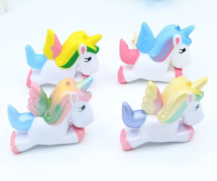 

13.5CM Simulation Flying Unicorn Horse Squishy Toys Slow Rising Squeeze Doll Fun Jokes Props Pranks Maker Trick Gift 1 Pcs