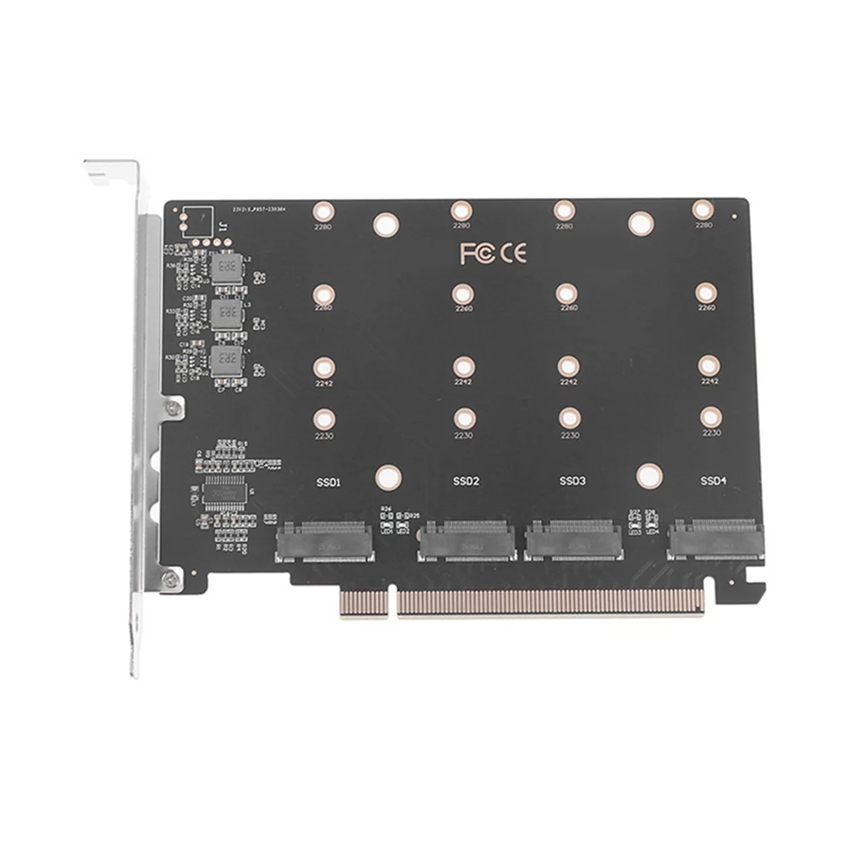 PCIe 4.0 5.0 X16 на 4-портовый адаптер NVMe M.2 NGFF SSD Сплит-карта Многофункциональный Удобный