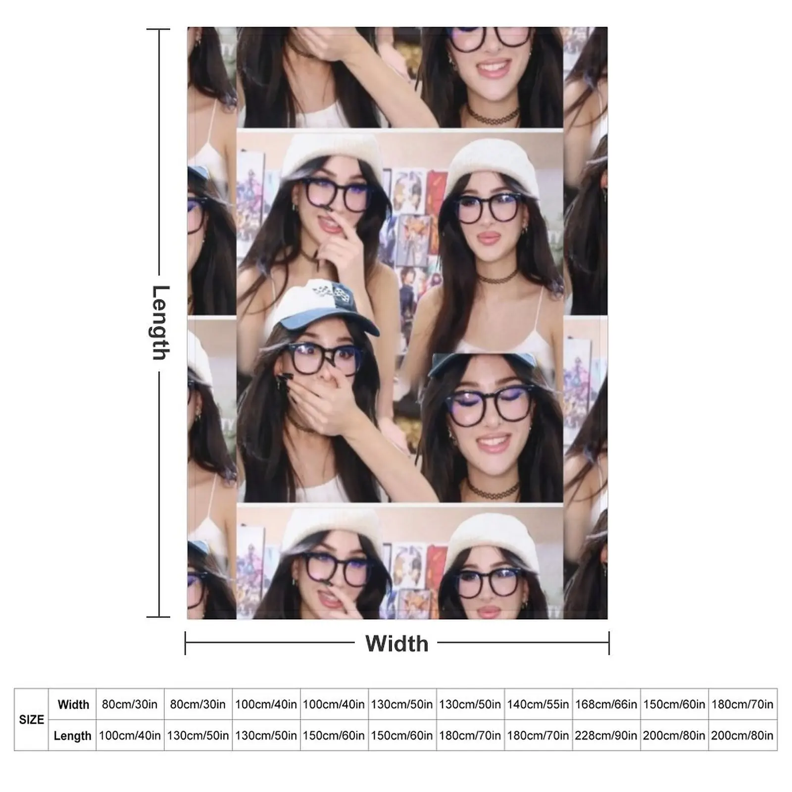 Фото Мягкое и уютное одеяло-плед Sssniperwolf с коллажем для домашних животных, детей и взрослых №2