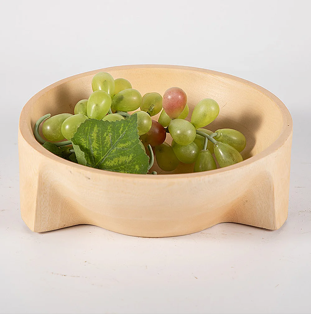 

Small Hand Carving Mango Wood Primitive Snack Bowl