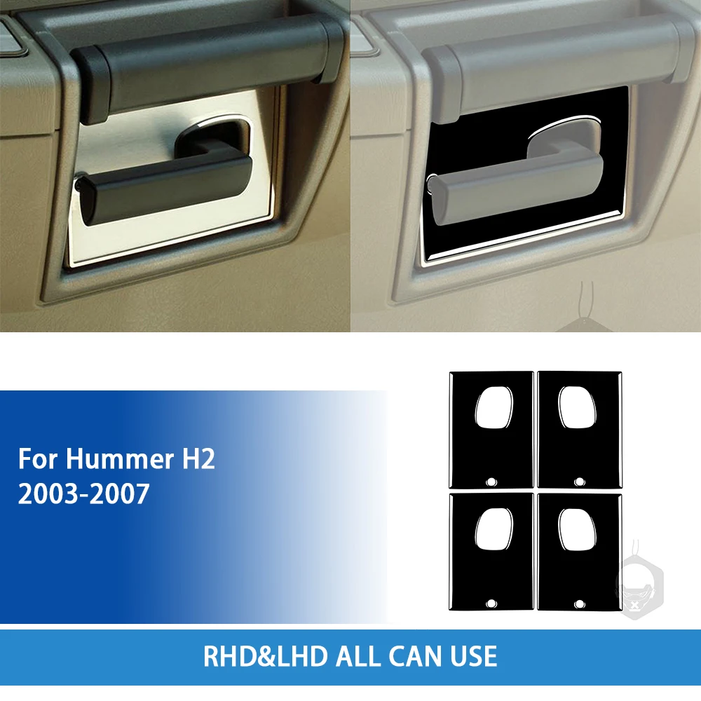 

Для Hummer H2 2003 2004 2005 2006 2007 фортепиано черные пластиковые аксессуары салонная дверная ручка панель отделка наклейки украшения