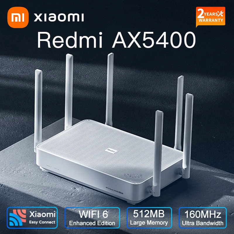 

Xiaomi Redmi External Amplifier AX5400 QAM 4K Mesh Repeater, Qualcomm 2022 3-Core Processor, 5400 Mb,WiFi6 Plus Update Version