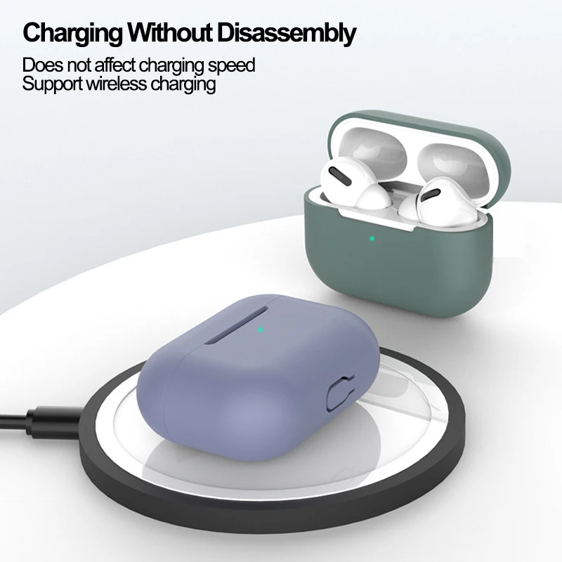 Чехол для беспроводных Bluetooth-наушников Apple Airpods 3 2 Мягкий защитный чехол Air Pods Pro