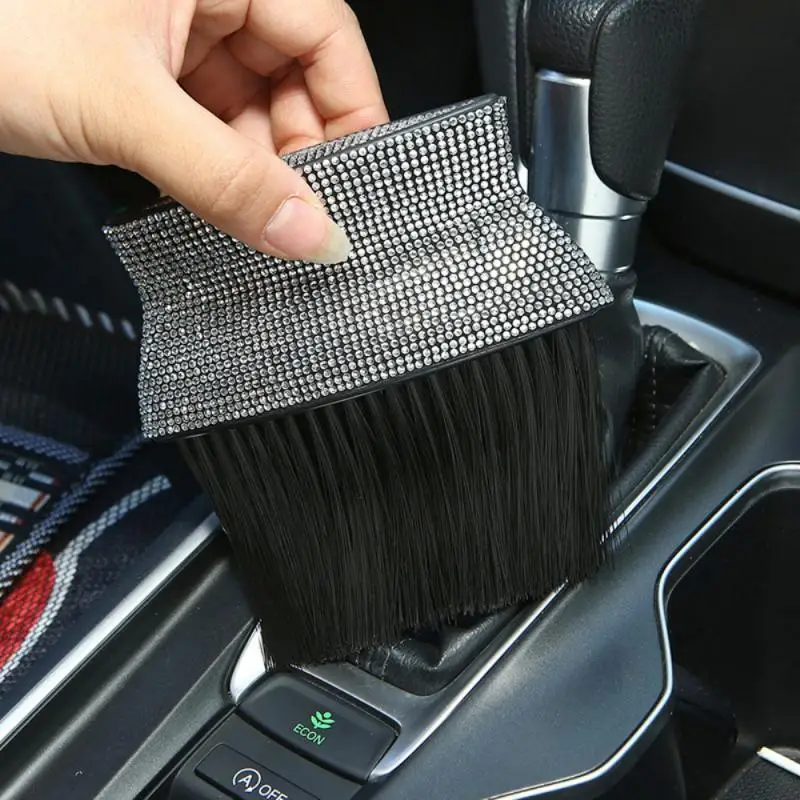 

Mini Car Gap Dust Removal Brush Super Soft Dust Soft Brush Universal With Bristles Full Drill Air Outlet Cleaning Brush Durable