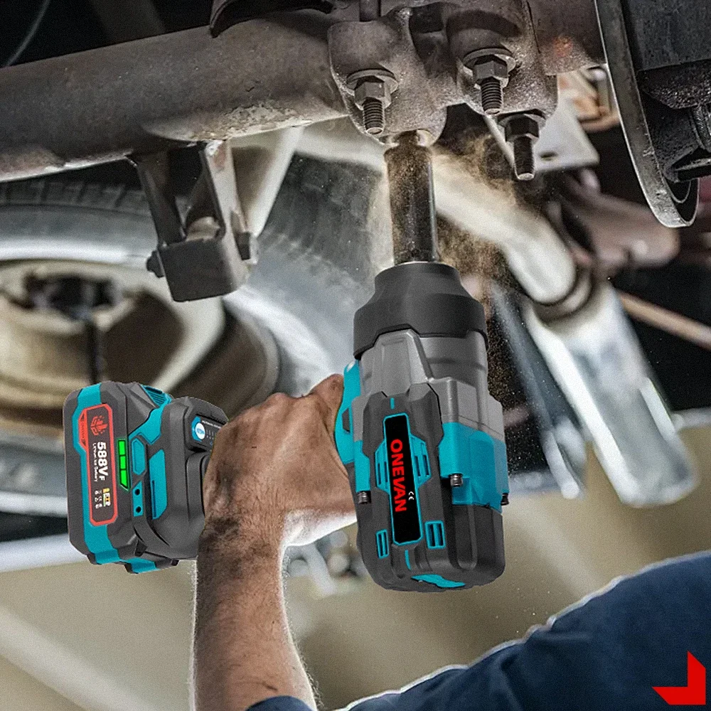 Бесщеточный электрический ударный гайковерт ONEVAN 3500N.M с крутящим моментом 3/4