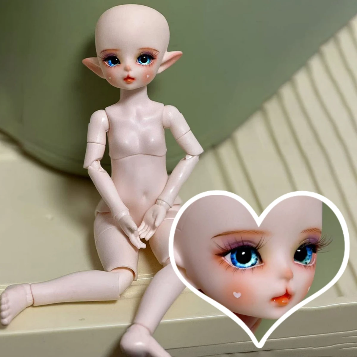 Милая кукла с лицом монстра 30 см голова зверя ручная работа кошка макияж куклы 1/6