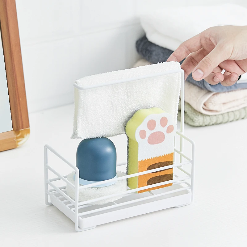 

JONSOON Kitchen Sink Drain Rack Sponge Storage Faucet Holder Soap Drainer Shelf Basket Organizer Bathroom Accessories