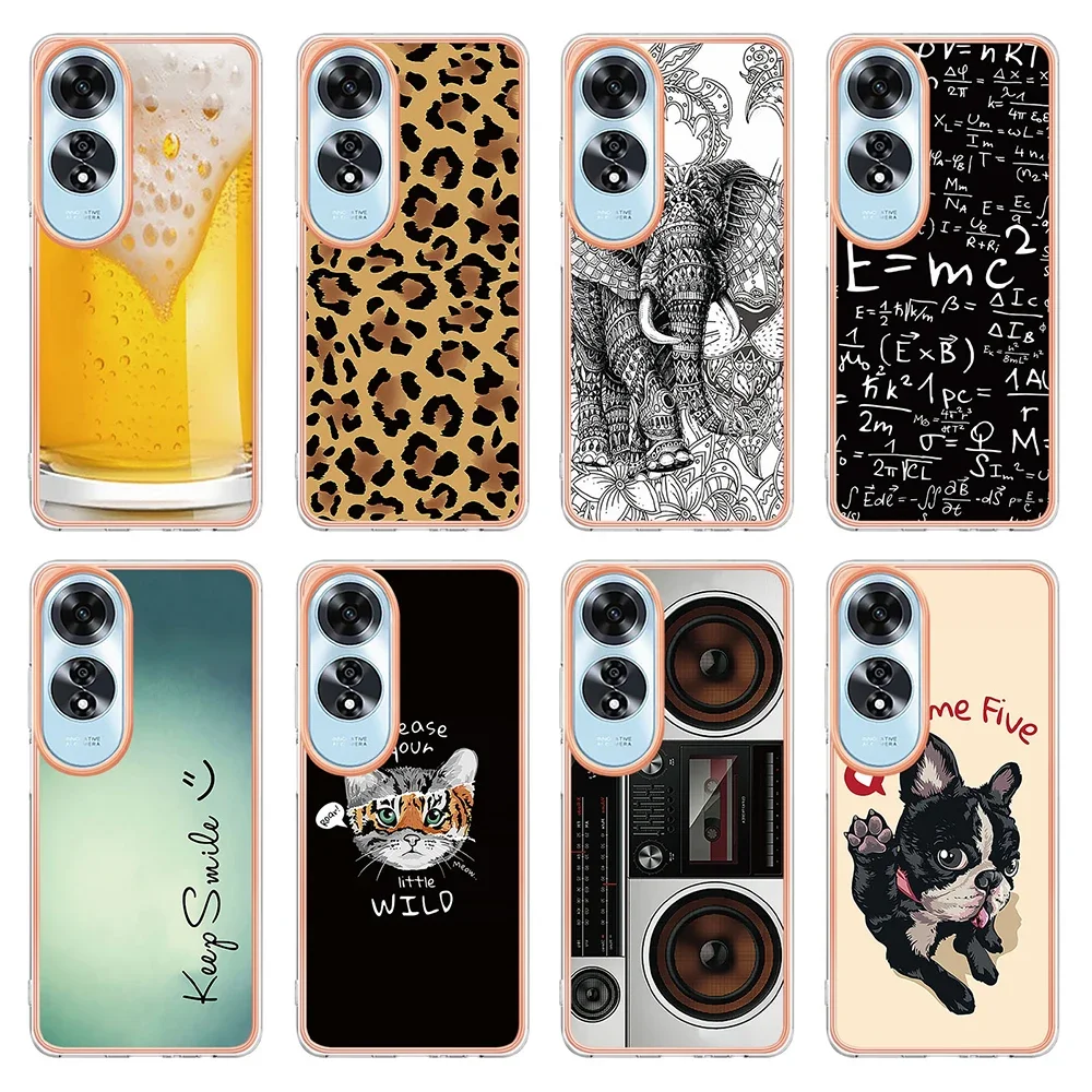 Чехол из ТПУ для OPPO Reno 12 11 11F 10 7Z 8T 7 8 Lite A16 A17 A53S A54 A55 A58 A60 A78 A79 A93 A94 Силиконовый чехол