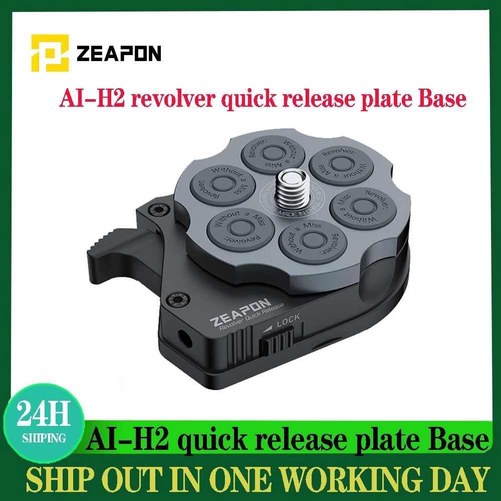 

ZEAPON AI-H2 revolver quick release plate Base Plate Clamp Tripod Screw Mount fast loading for DSLR Camera Slider Rail Camcorder