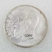 belgium 1866 silver plated commemorative collector coin gift lucky challenge coin copy coin