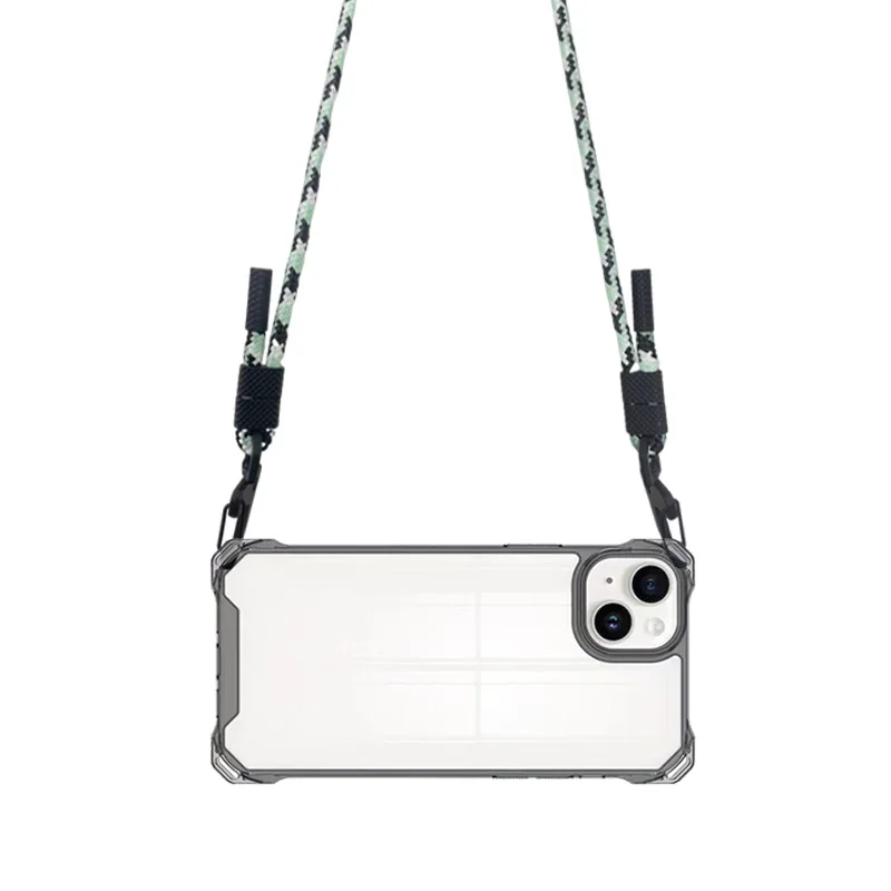 

Crossbody Necklace Cord Lanyard Transparent Hard Case For iPhone 14 13 12 MiNi 11 Pro Max XS XR X 8 7 Plus SE 3 Clear Soft Cover