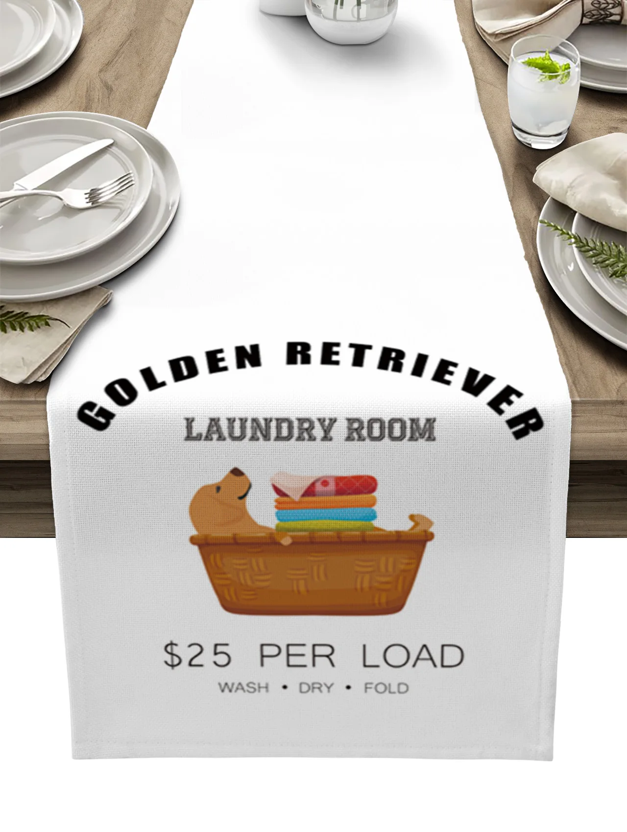 

Скатерть для белья с изображением животных, собаки, украшение для свадьбы, настенная скатерть из хлопка и льна