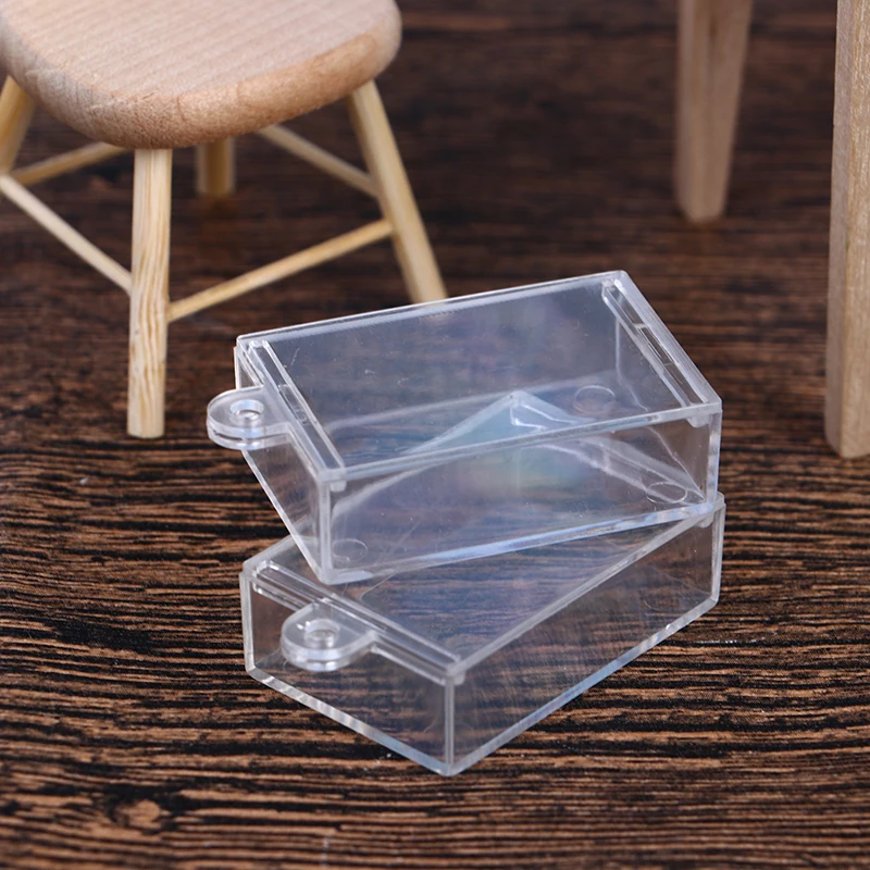 

2Pcs 1/12 Doll House Miniature Metal Lunch Box Simulation Furniture Model Toys for Mini Decoration Dollhouse Accessories