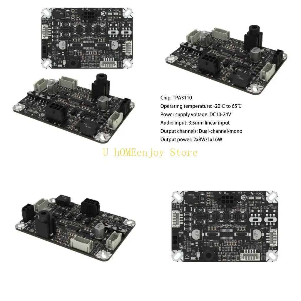 Фото B0KF TPA3110 Плата слухового усилителя, 2x8W/1x16W DC10-24V Supply 3,5 мм вход широко используется №1