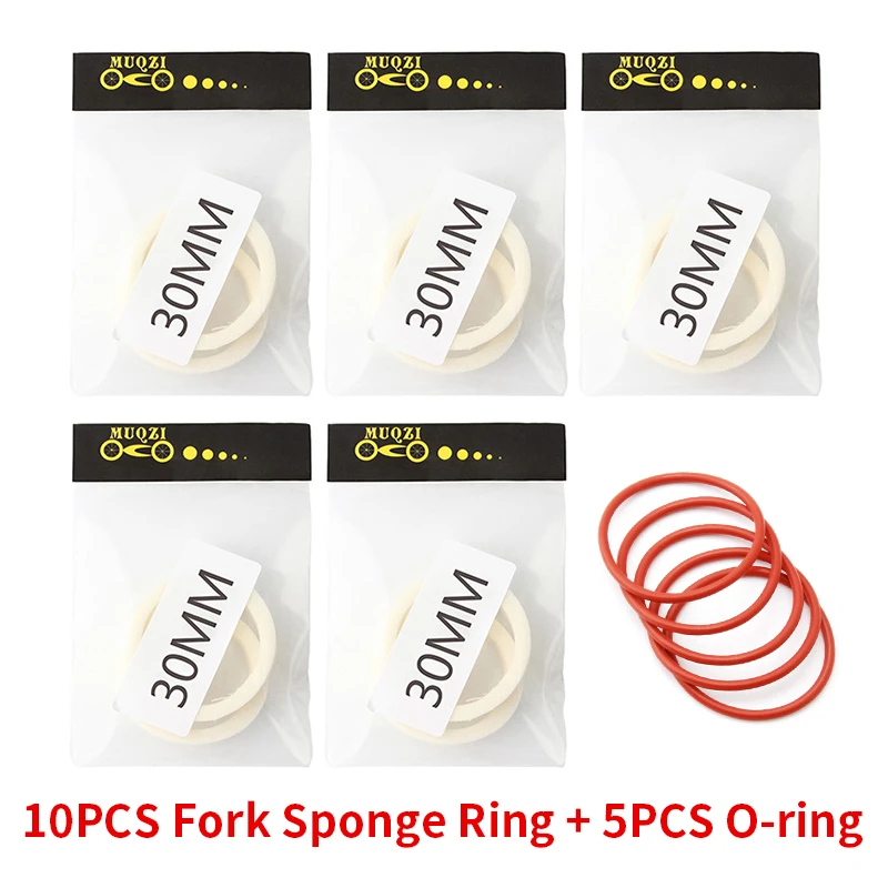 

15PCS MTB Bike Fork Maintenance Sponge Ring 30mm-40mm Suspension Fork Oil Sealed Lubricating Sponge Ring Cycling Accessories