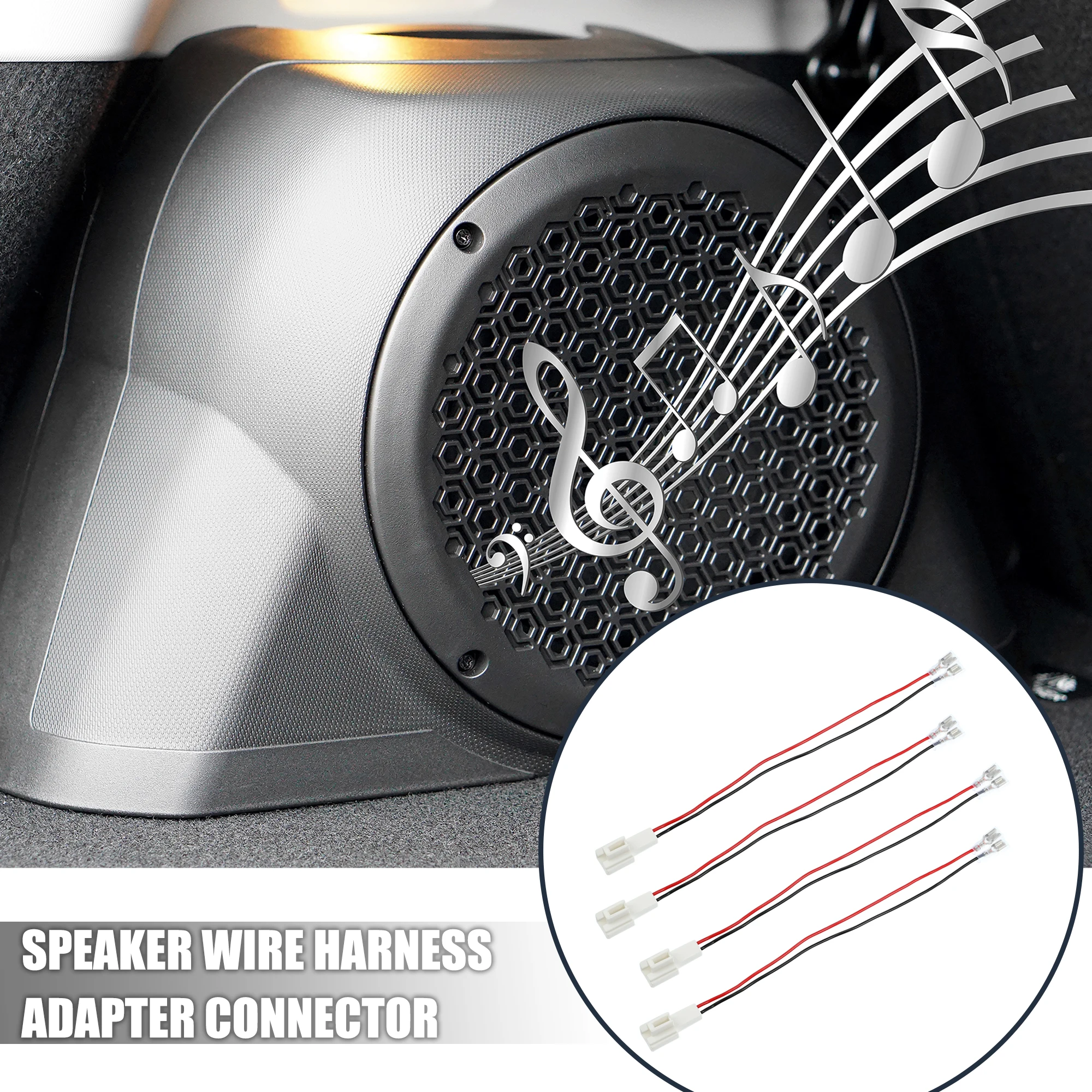 X Autohaux 2-4Pcs Car Speaker Connector Wire Harness Adapter